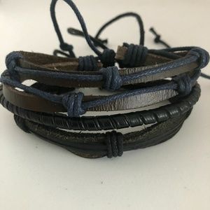 3PCS/LOT MEN'S PU LEATHER BRACELETS